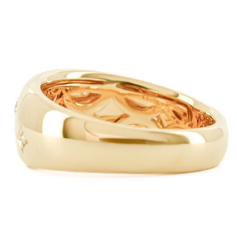 .13CTW Diamond Band – Dome Band, Sprinkle - 14K Yellow Gold