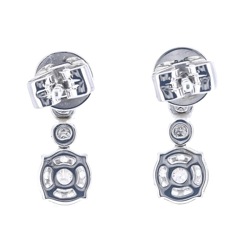 .42CTW Diamond Drop Earrings - 14K White Gold