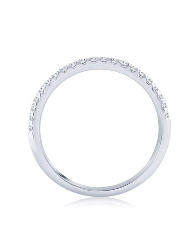 0.16ctw Diamond Straight Band, Size 6.5 – 14K White Gold