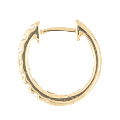 .46CTW Diamond Hoop Earrings - 14K Yellow Gold