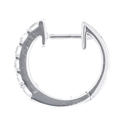 .30CTW Diamond Huggie Earrings -  14K White Gold