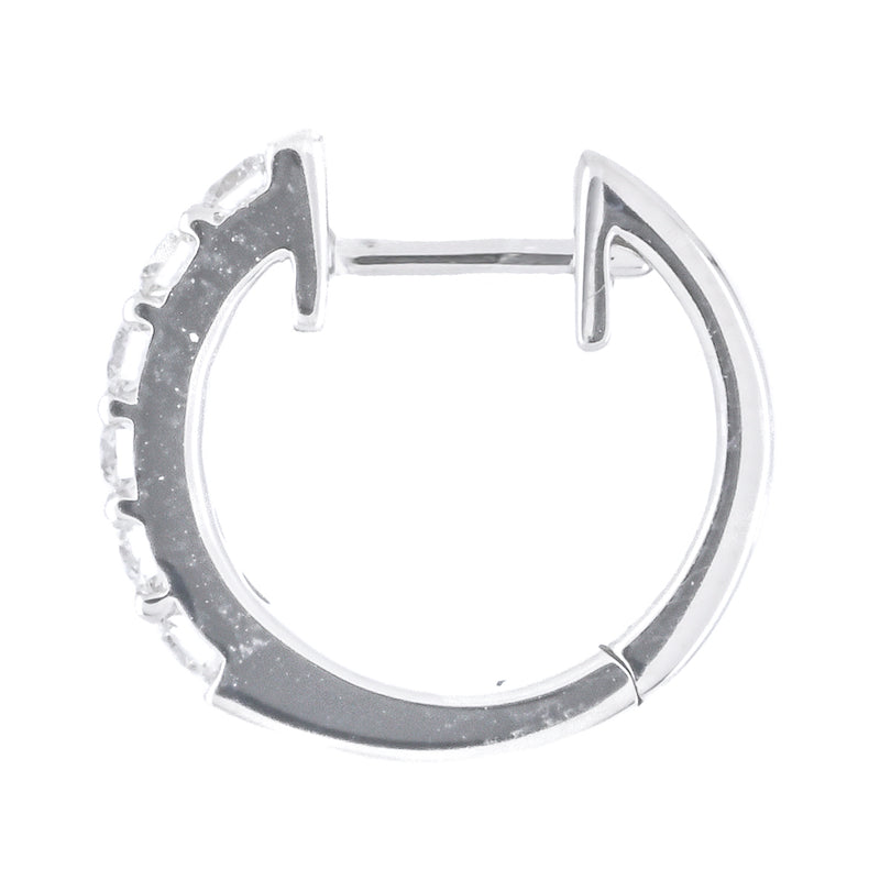 .30CTW Diamond Huggie Earrings -  14K White Gold