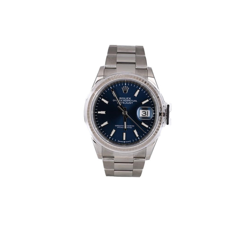 Rolex | 36mm Datejust, Blue Dial, Fluted Bezel, Oyster - 846375Y1