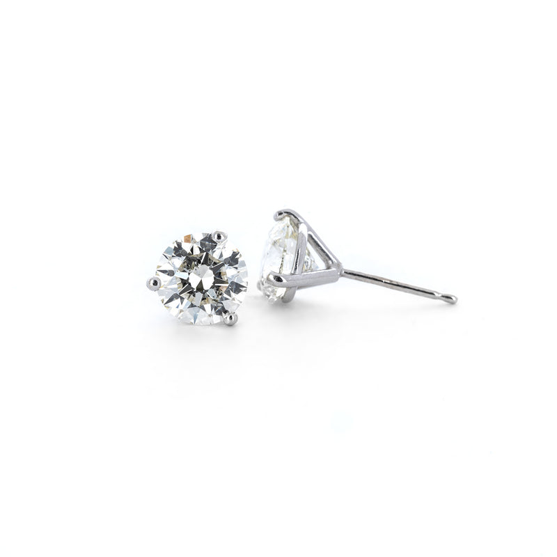 2.50ctw Lab-Grown Diamond Stud Earrings – 14K White Gold