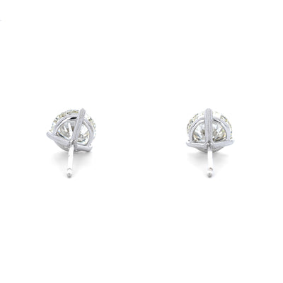 2.50ctw Lab-Grown Diamond Stud Earrings – 14K White Gold