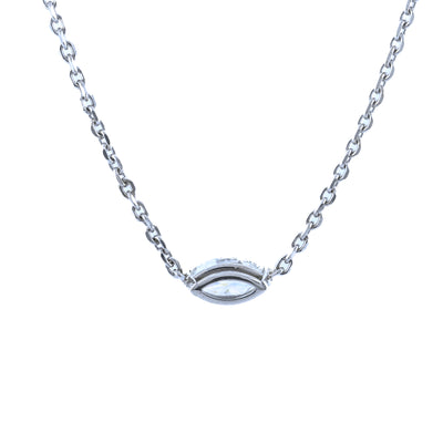 .70CT Marquise Diamond Pendant, East/West Set - 14K White Gold