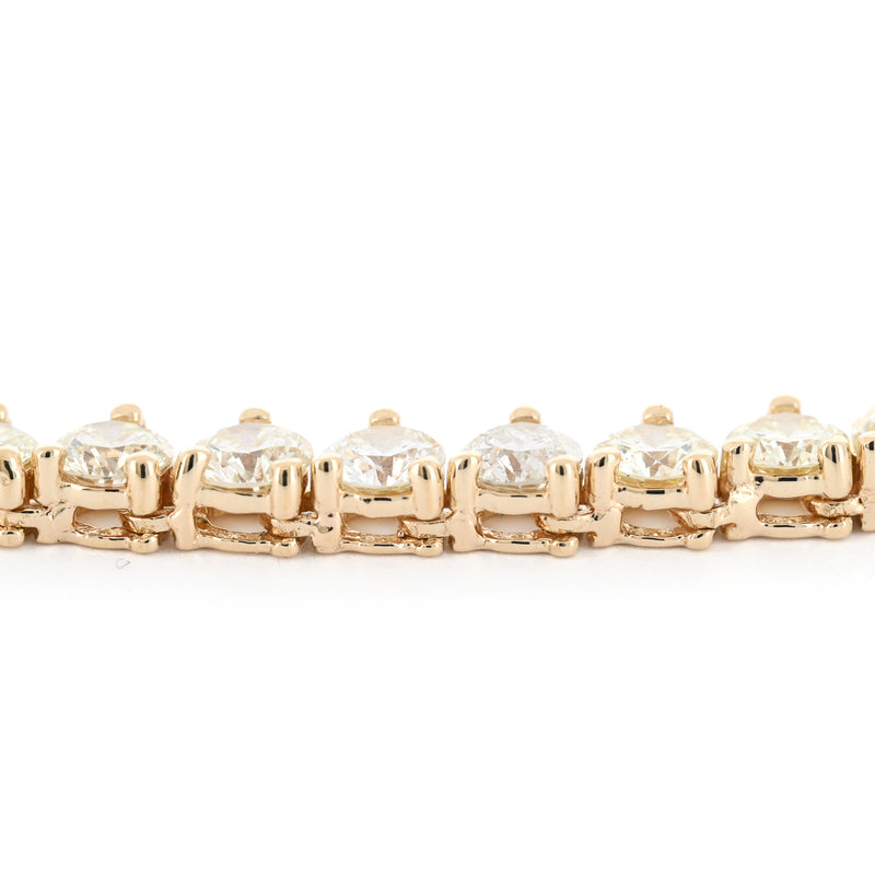 12ctw Round Diamond Necklace, 16.25" - 14k Yellow Gold