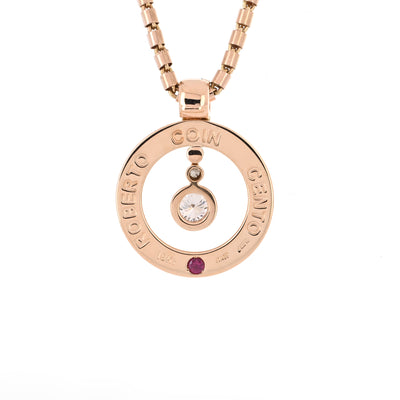 Roberto Coin | 0.78ctw Cento Pavê Baby O Diamond Necklace - 18K Rose Gold