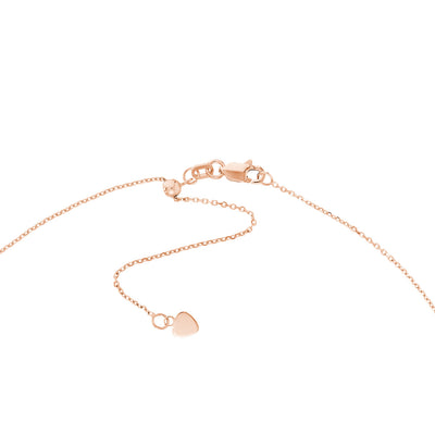 0.03ct Round Diamond Bezel Choker - 14K Rose Gold