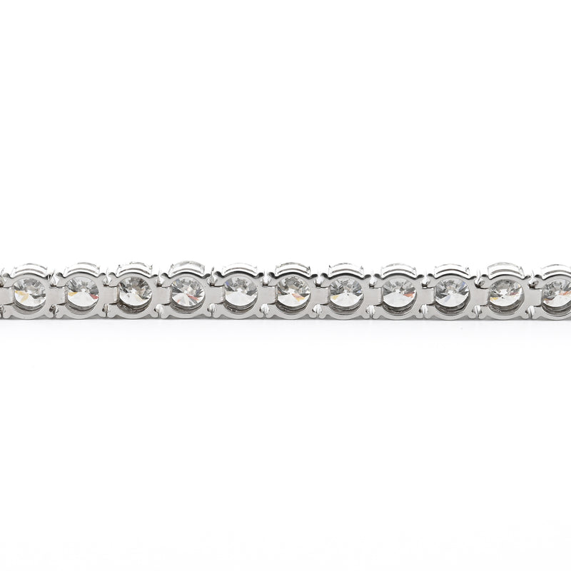 16.76ctw Round Diamond Tennis Bracelet, 7" - 14k White Gold