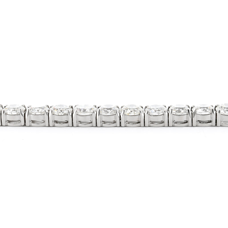 16.76ctw Round Diamond Tennis Bracelet, 7" - 14k White Gold