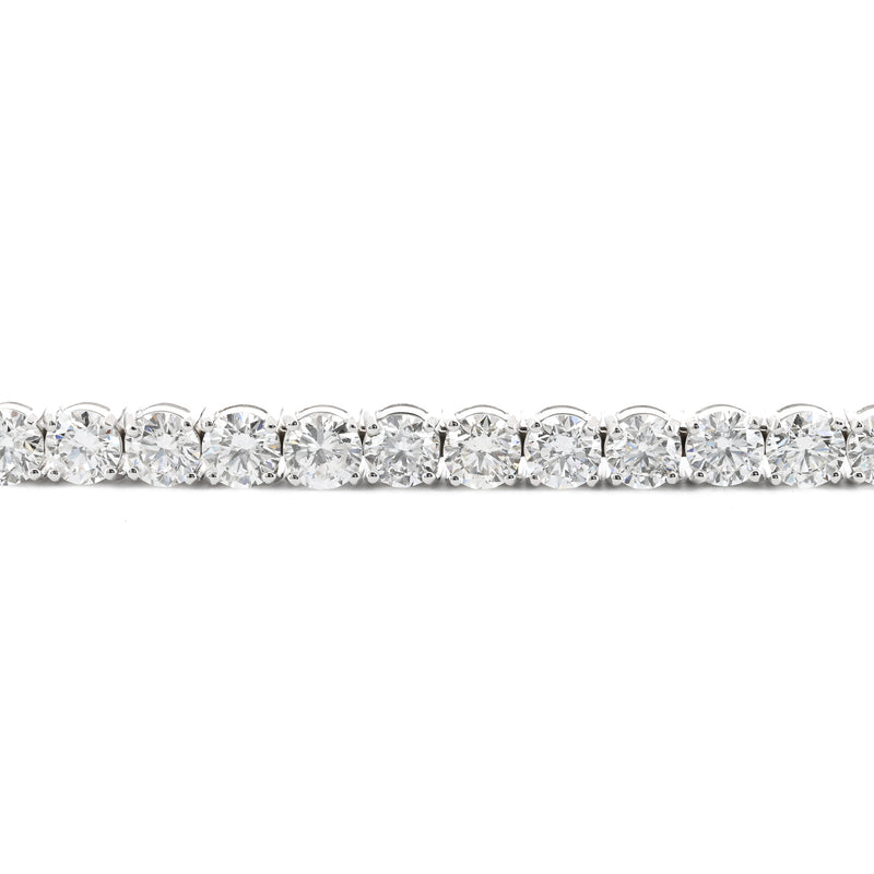 16.76ctw Round Diamond Tennis Bracelet, 7" - 14k White Gold