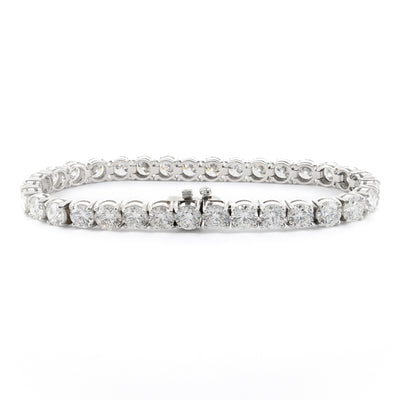 16.76ctw Round Diamond Tennis Bracelet, 7" - 14k White Gold