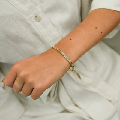 Cartier | .95CTW Diamond Love Bracelet, Size 17 -  Pave - 18K Yellow Gold