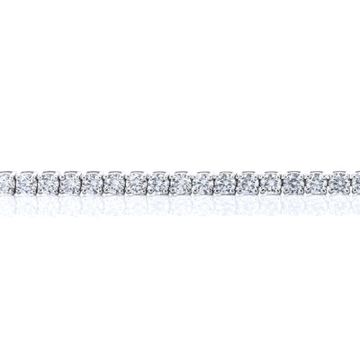 7CTW Round Lab Grown Diamond Tennis Bracelet, 7" - 14K White Gold