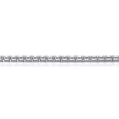 7CTW Round Lab Grown Diamond Tennis Bracelet, 7" - 14K White Gold