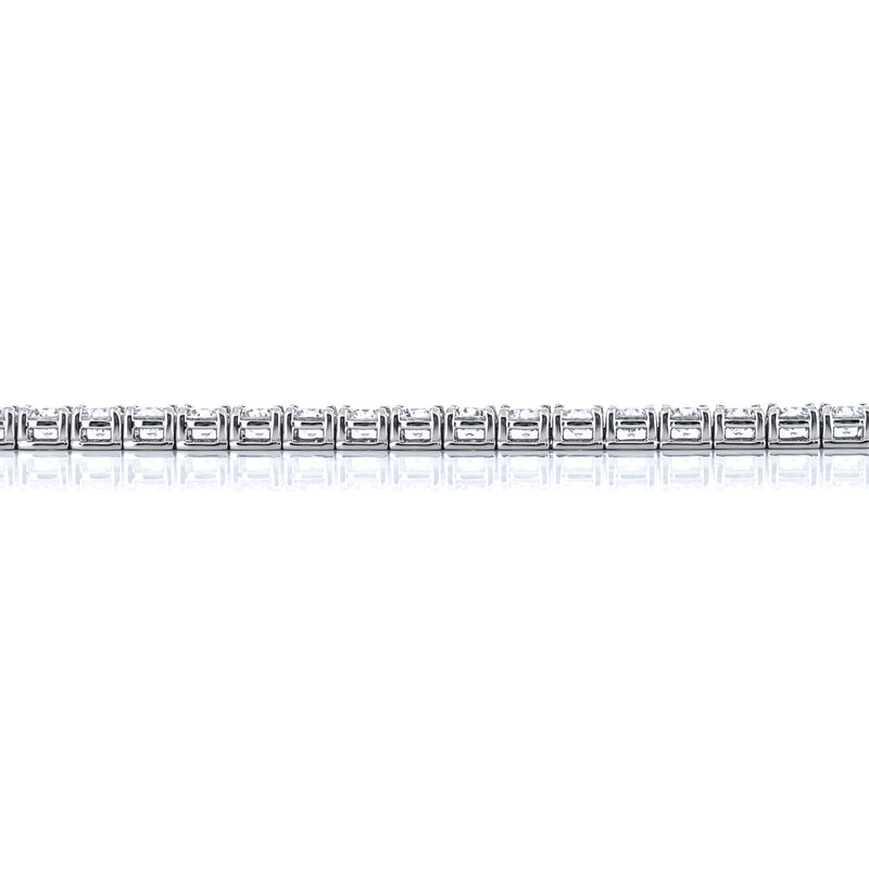 7CTW Round Lab Grown Diamond Tennis Bracelet, 7" - 14K White Gold