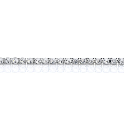 7CTW Round Lab Grown Diamond Tennis Bracelet, 7" - 14K White Gold