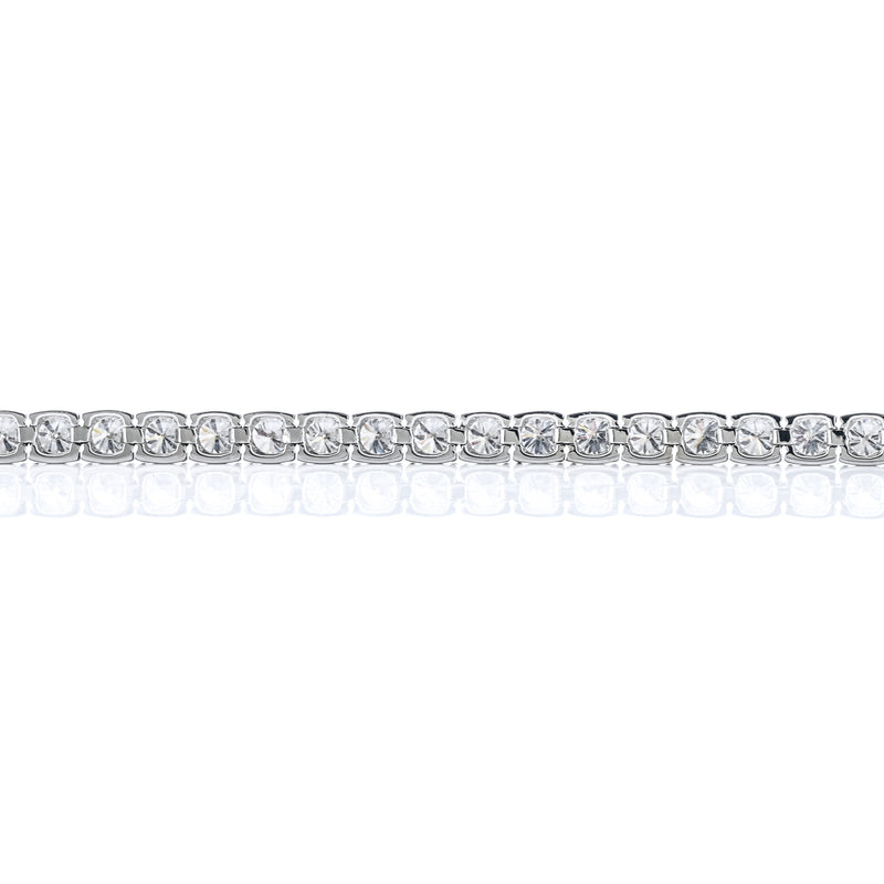 7CTW Round Lab Grown Diamond Tennis Bracelet, 7" - 14K White Gold