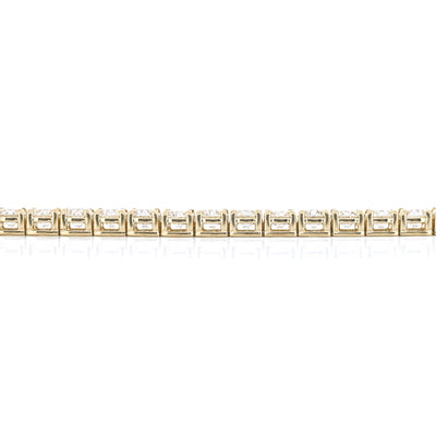 7CTW Round Lab Grown Diamond Tennis Bracelet, 7" - 14K Yellow Gold