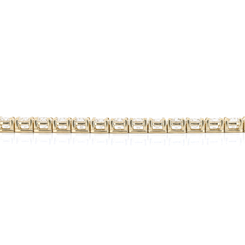 7CTW Round Lab Grown Diamond Tennis Bracelet, 7" - 14K Yellow Gold