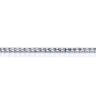 6.15CTW Round Diamond Tennis Bracelet, 7.5" - 14K White Gold