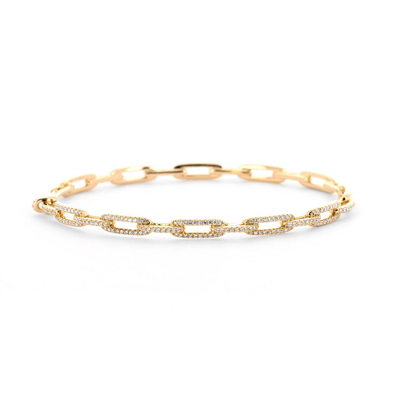 David Yurman | 0.41ctw Diamond Stax Chain Link Bracelet - 18K Yellow Gold