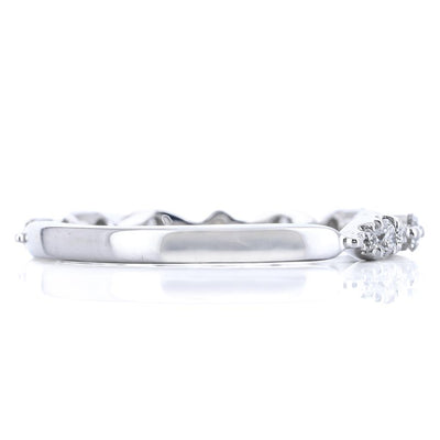 .40CTW Round + Cluster Marquise Alternating Diamond Band - Shared Prong - 18K White Gold