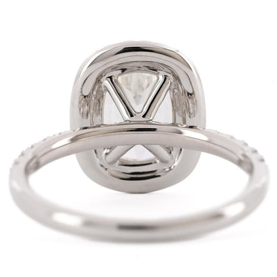 3.34CTW Cushion Engagement Ring - Halo - 950 Platinum