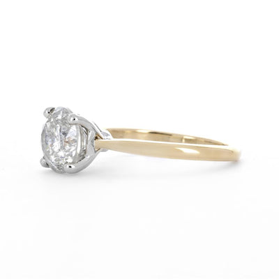 2.39ct Diamond Engagement Ring + Tulip Head - 14K Yellow Gold