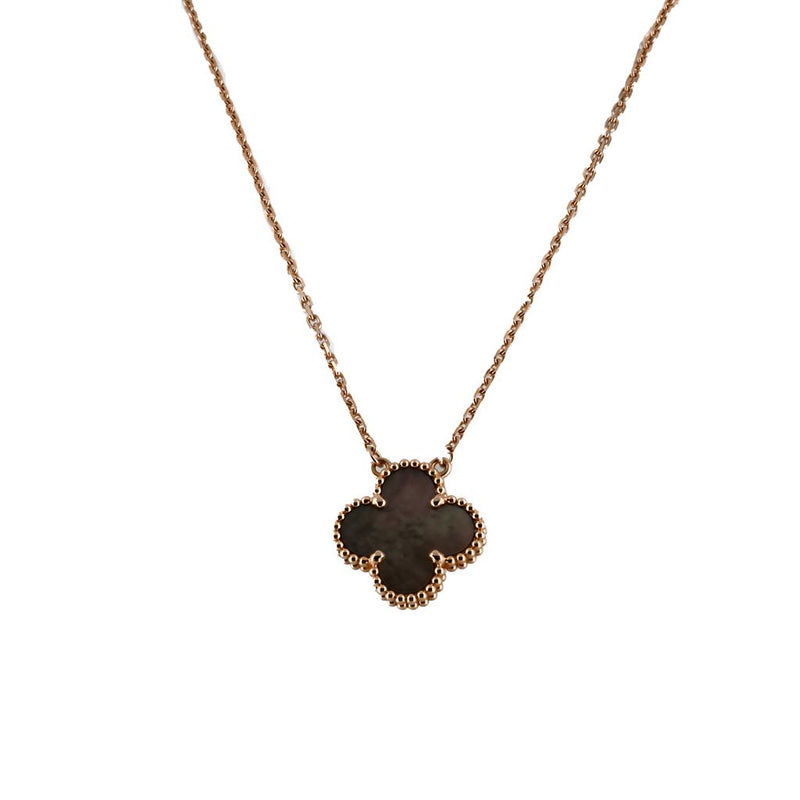 Van Cleef & Arpels | Vintage Alhambra, Black Mother of Pearl, Pendant Necklace - 18k Rose Gold