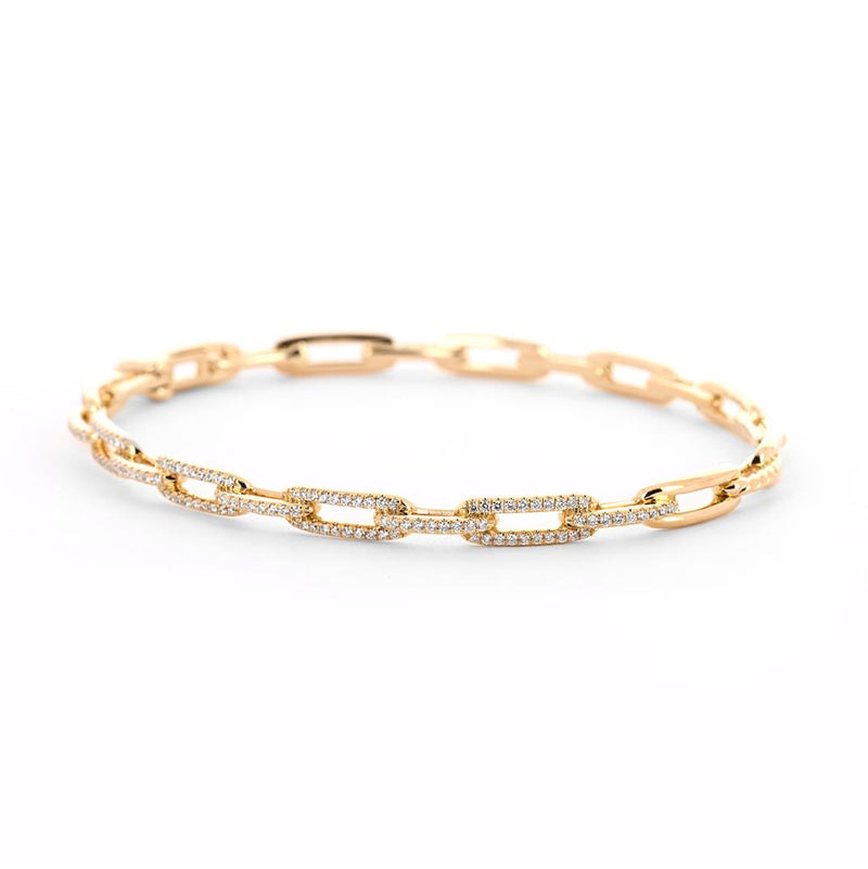 David Yurman | 0.41ctw Diamond Stax Chain Link Bracelet - 18K Yellow Gold