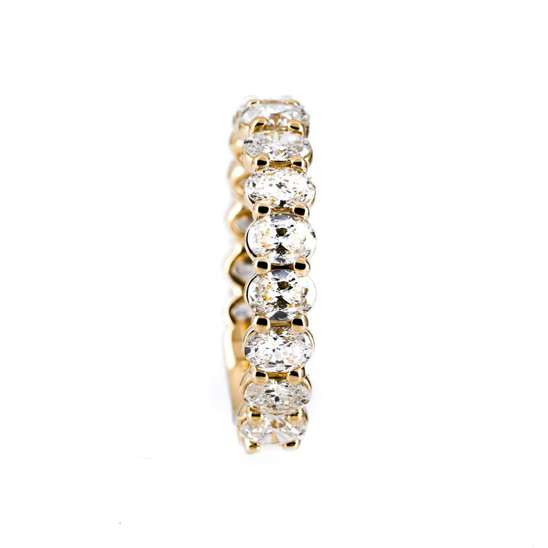 2.17CTW Oval Diamond Band, Size 6.5 - 14K Yellow Gold