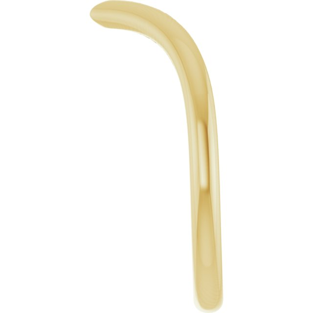"V" Contour Band, Size 6.5 - 14K Yellow Gold