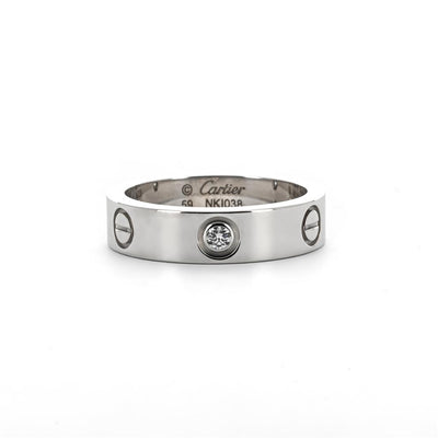 Cartier LOVE 0.22ctw Diamond White Gold Band Ring