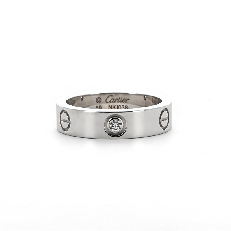 Cartier LOVE 0.22ctw Diamond White Gold Band Ring