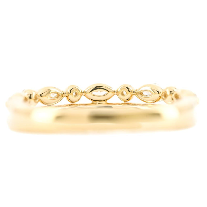 .69CTW Round + Marquise Alternating Diamond Band - Split Shank - 14K Yellow Gold