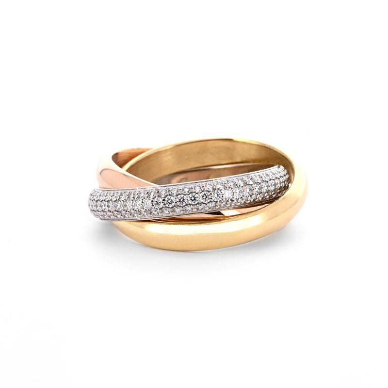 Cartier | 0.64ctw Classic Trinity Ring - 18K Multi-Tone Gold