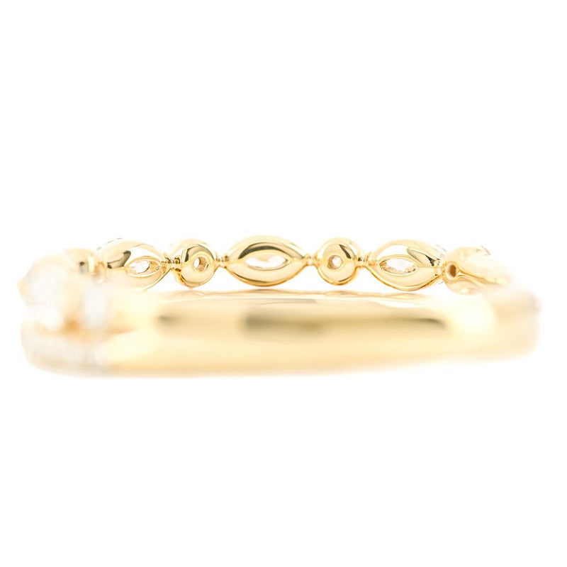 .69CTW Round + Marquise Alternating Diamond Band - Split Shank - 14K Yellow Gold