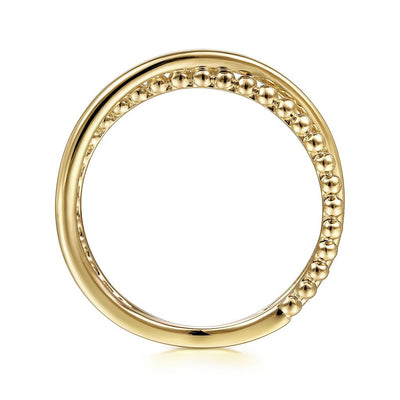 Bujukan Criss-Cross Ring - 14K Yellow Gold