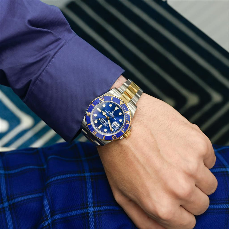Rolex | 41MM Submariner Date "Bluesy" , Blue Dial - 18K Yellow Gold + Stainless Steel - 126613