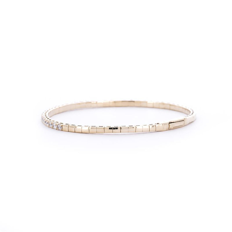 3.0ctw Diamond Flex Bangle -Yellow Gold