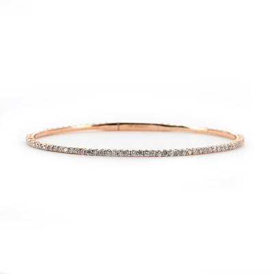 1.02ctw Diamond Flex Bangle - Rose Gold