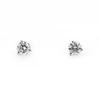 1.00ctw Lab-Grown Diamond Stud Earrings – 14K White Gold