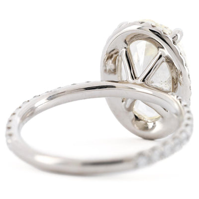 5.17ctw Oval Diamond Micro-Halo Engagement Ring – 950 Platinum