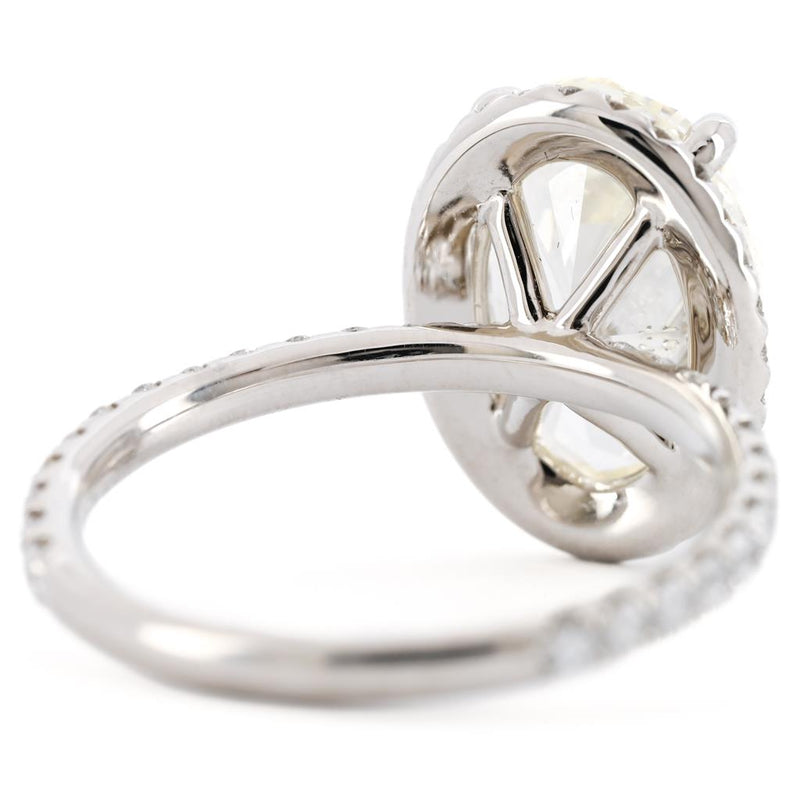 5.17ctw Oval Diamond Micro-Halo Engagement Ring – 950 Platinum