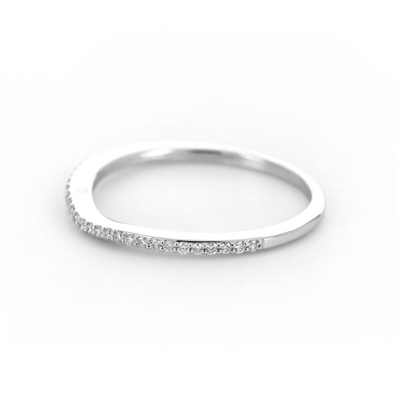 0.13ct Round Diamond Band Ring - 950 Platinum