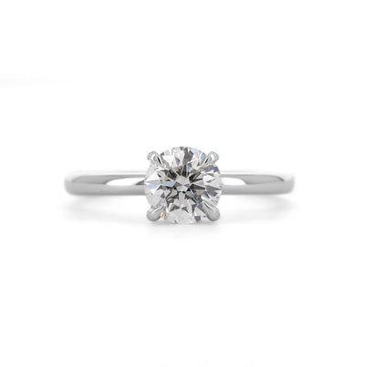 1.05ctw Round Diamond Solitaire Engagement Ring - 14K White Gold