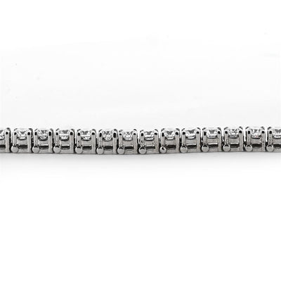 9.79CTW Round Diamond Tennis Bracelet- White Gold