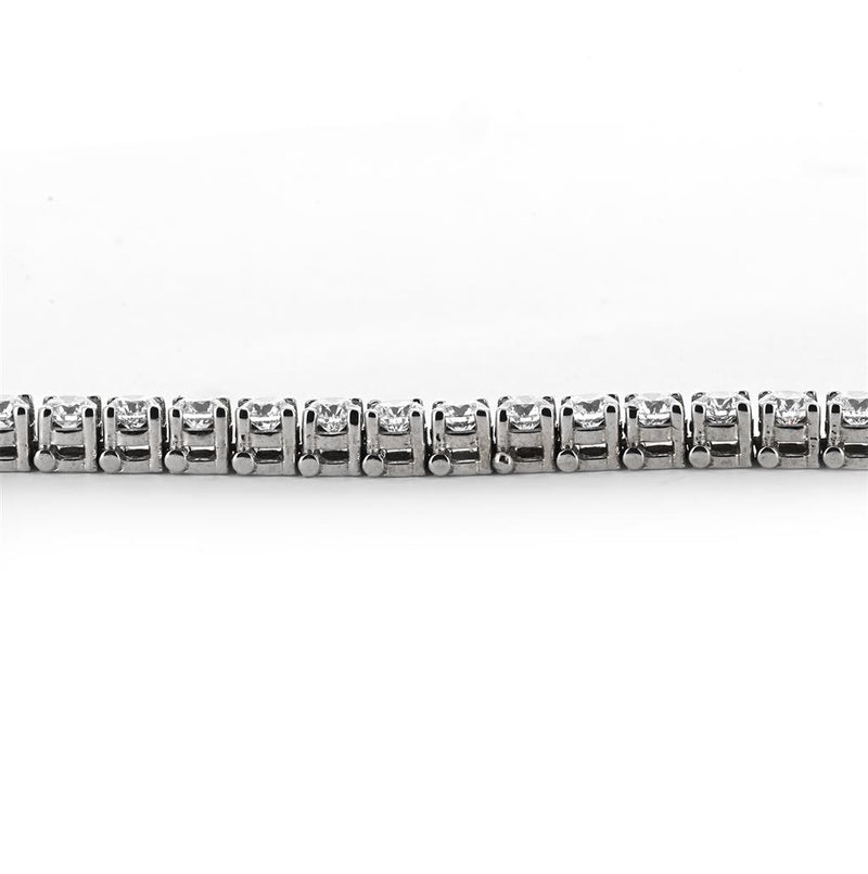 9.79CTW Round Diamond Tennis Bracelet- White Gold